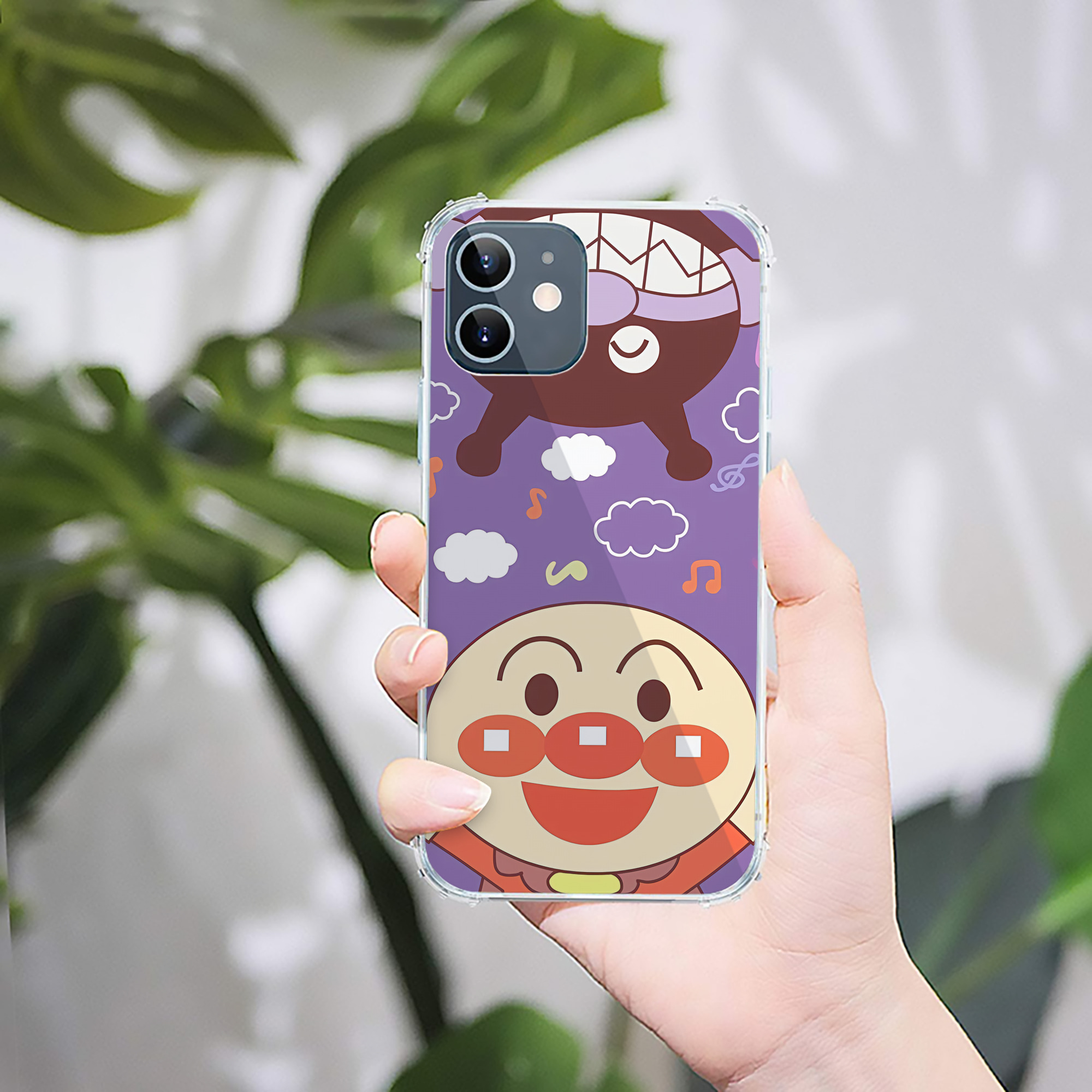 （画像用） アンパンマン Anpanman 【iPhone 12シリーズ対応】透明スマホケース（クリアソフトケース）